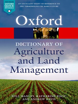 cover image of A Dictionary of Agriculture and Land Management
